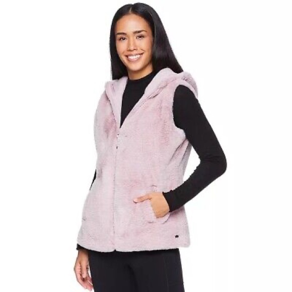 Gaiam Women’s Faux Fur Pink Vest | Fluffy Vest | Size Small Vest - Picture 2 of 4